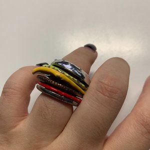 Q-Pot Silver Ring Burger